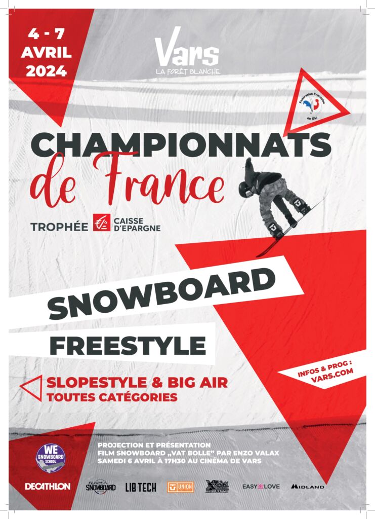 affiche championnat de france snow - Vars_ 2024