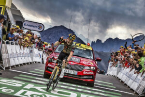 Arrivee Jonas Vingegaard Col du Granon TDF 2022 © Patrick DOMEYNE