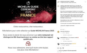 Message Instagram L'Araignée Gourmande