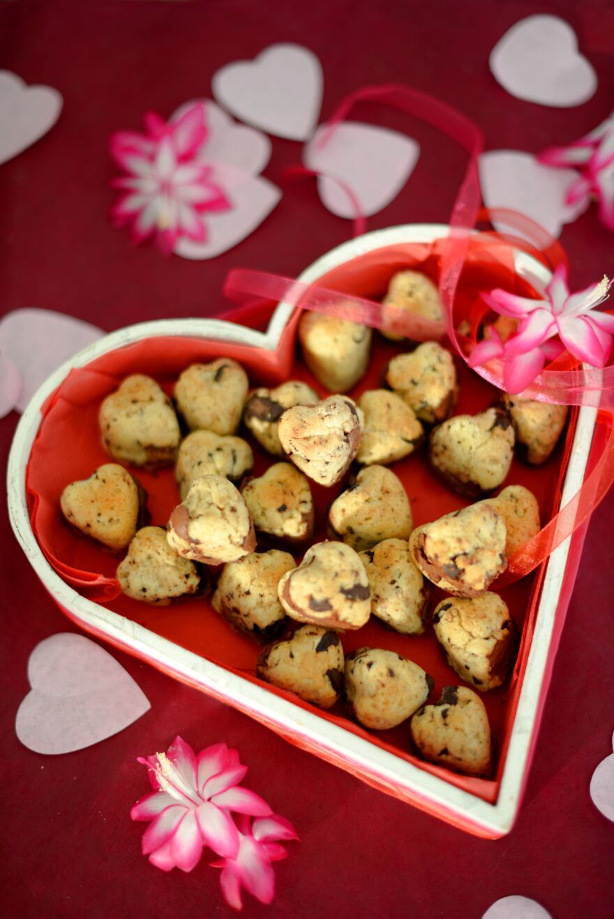 Cookies Cœur à la pâte à tartiner