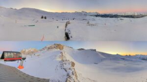 Lever / coucher de soleil depuis le domaine skiable Le Dévoluy