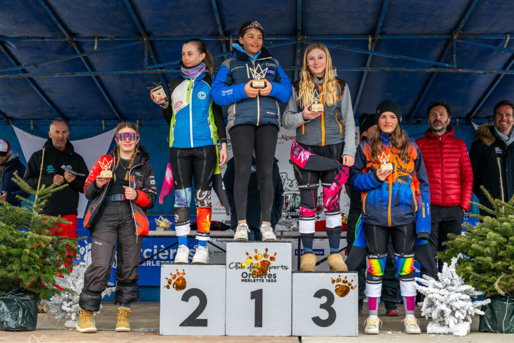 Podium Benjamins Filles - Ski Games orcières 2024 ©Gilles Baron