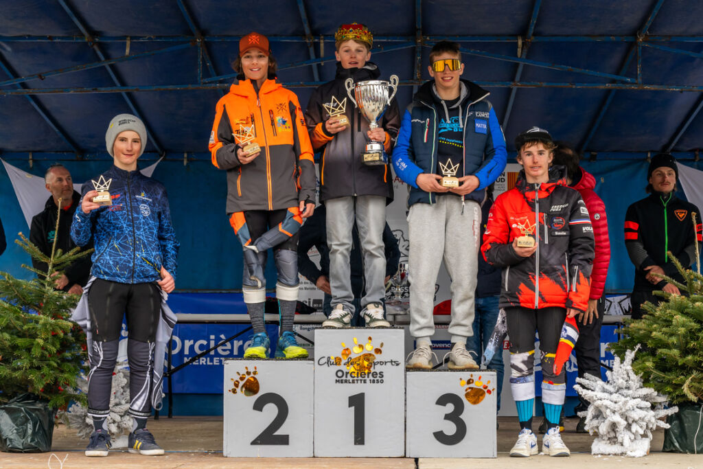 Podium Benjamins Garçons - Ski Games orcières 2024 ©Gilles Baron